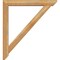 Ekena Millwork Traditional Slat Rough Sawn Bracket w/ Offset Brace, Western Red Cedar, 6"W x 40"D x 44"H BKT0604X40X44TRA06RWR - alternate 4
